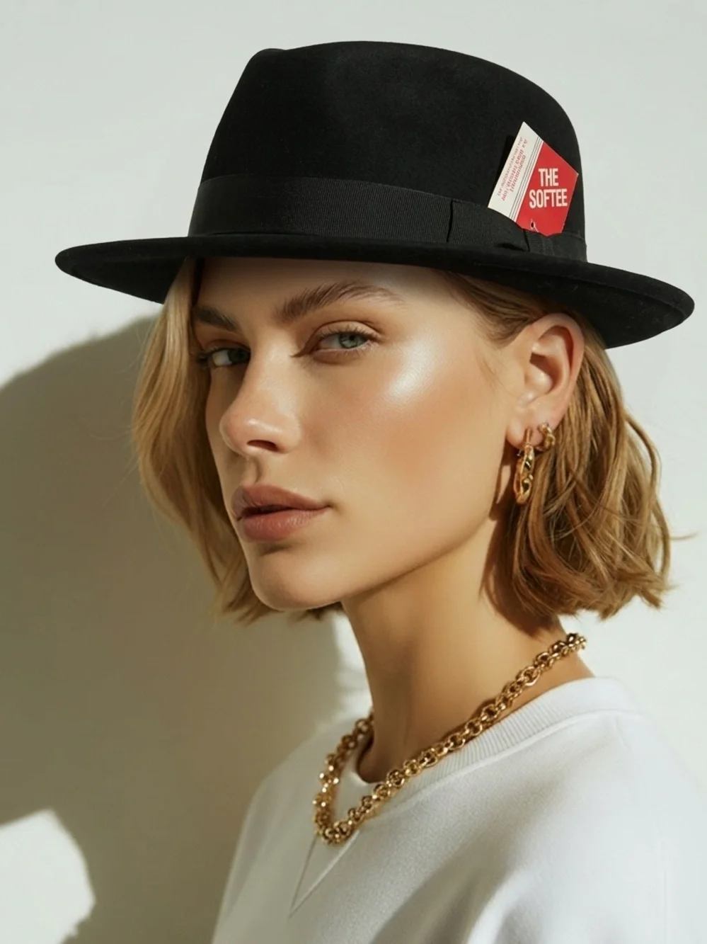 Golden Gate Hat Company Softee Crushable Packable Unisex Wool Fedora Black